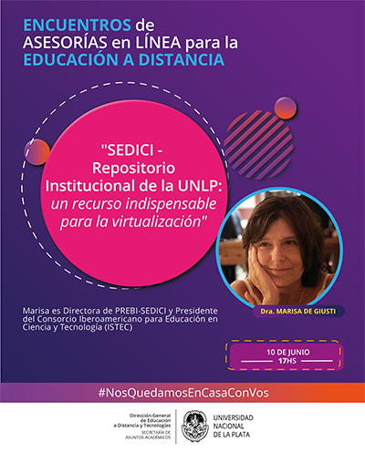 Lee más sobre el artículo ISTEC invita a participar del webinar SEDICI – Repositorio Institucional de la UNLP: un recurso indispensable para la virtualización