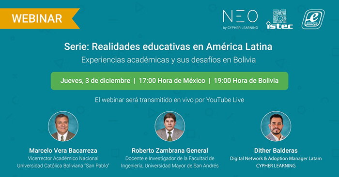 Lee más sobre el artículo Webinar sobre experiencias académicas y sus desafíos, en Bolivia